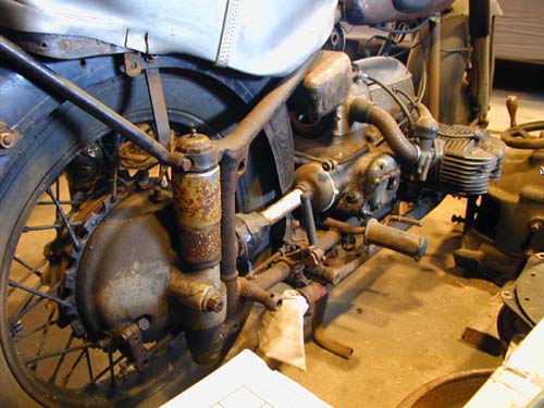 A view of the Zundapp KS601 from the rear right.