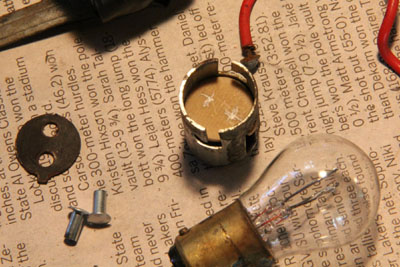 The insulator all nicely shaped and fitting just right in the socket.